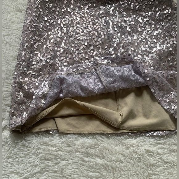 Kontagious Women’s Rose Gold (Nude Bottom)Short Prom Sequins Dress Sz S PreOwned - Picture 8 of 9